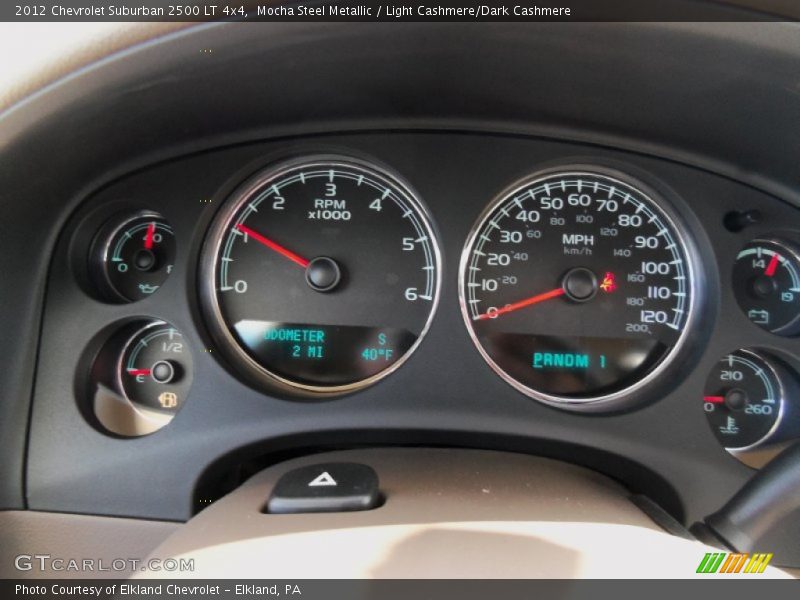 Mocha Steel Metallic / Light Cashmere/Dark Cashmere 2012 Chevrolet Suburban 2500 LT 4x4