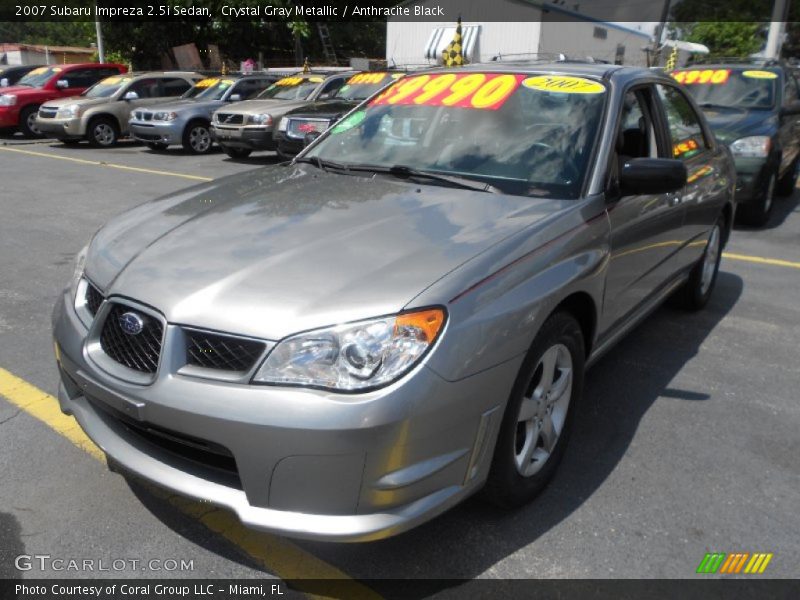 Crystal Gray Metallic / Anthracite Black 2007 Subaru Impreza 2.5i Sedan