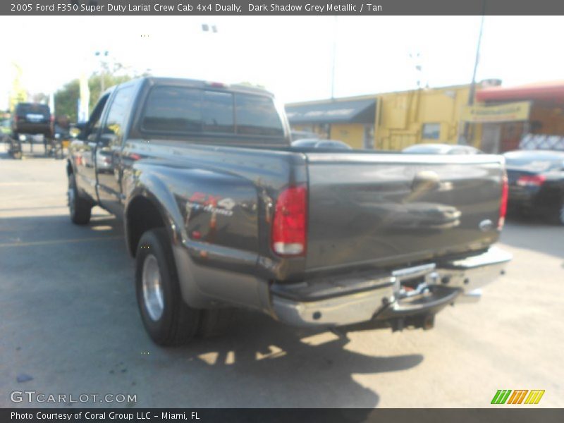 Dark Shadow Grey Metallic / Tan 2005 Ford F350 Super Duty Lariat Crew Cab 4x4 Dually
