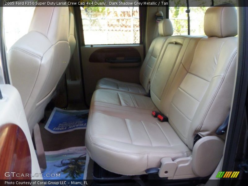 Dark Shadow Grey Metallic / Tan 2005 Ford F350 Super Duty Lariat Crew Cab 4x4 Dually