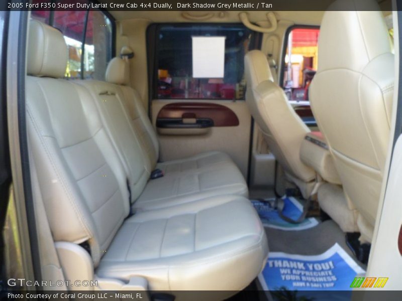 Dark Shadow Grey Metallic / Tan 2005 Ford F350 Super Duty Lariat Crew Cab 4x4 Dually