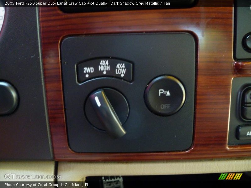 Dark Shadow Grey Metallic / Tan 2005 Ford F350 Super Duty Lariat Crew Cab 4x4 Dually