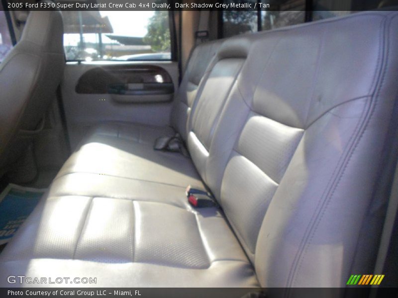 Dark Shadow Grey Metallic / Tan 2005 Ford F350 Super Duty Lariat Crew Cab 4x4 Dually