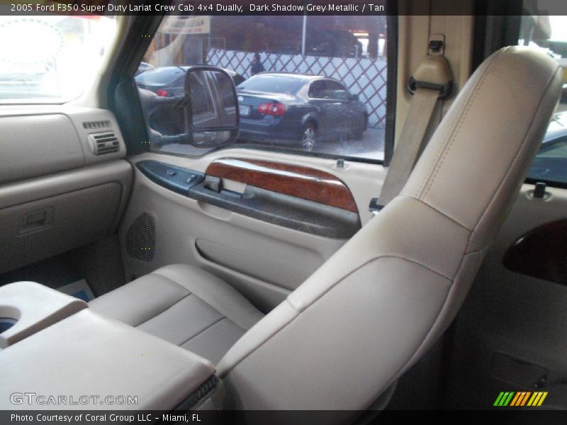 Dark Shadow Grey Metallic / Tan 2005 Ford F350 Super Duty Lariat Crew Cab 4x4 Dually