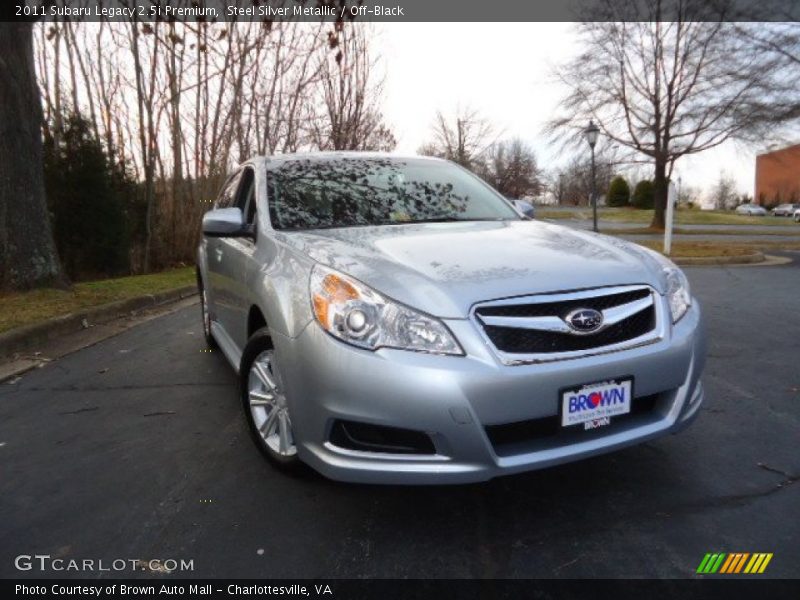 Steel Silver Metallic / Off-Black 2011 Subaru Legacy 2.5i Premium
