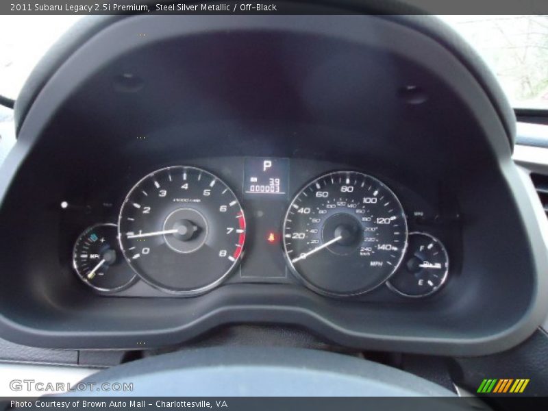 Steel Silver Metallic / Off-Black 2011 Subaru Legacy 2.5i Premium