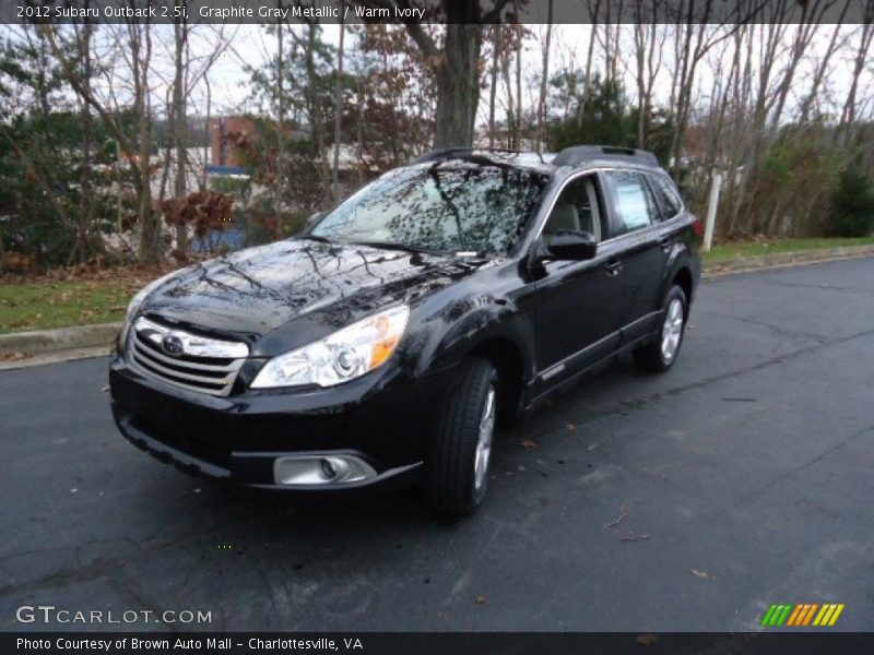 Graphite Gray Metallic / Warm Ivory 2012 Subaru Outback 2.5i