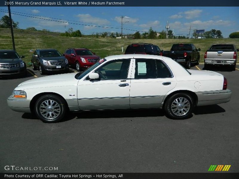 Vibrant White / Medium Parchment 2005 Mercury Grand Marquis LS