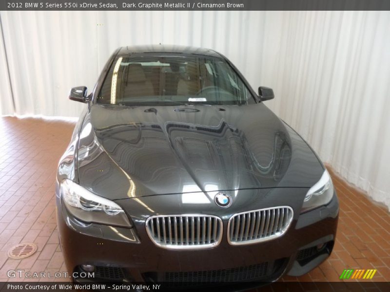 Dark Graphite Metallic II / Cinnamon Brown 2012 BMW 5 Series 550i xDrive Sedan