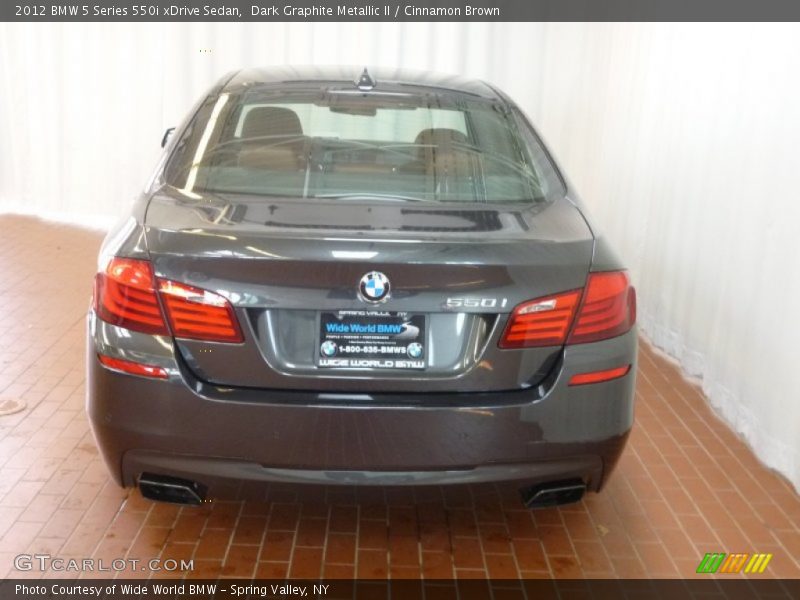 Dark Graphite Metallic II / Cinnamon Brown 2012 BMW 5 Series 550i xDrive Sedan