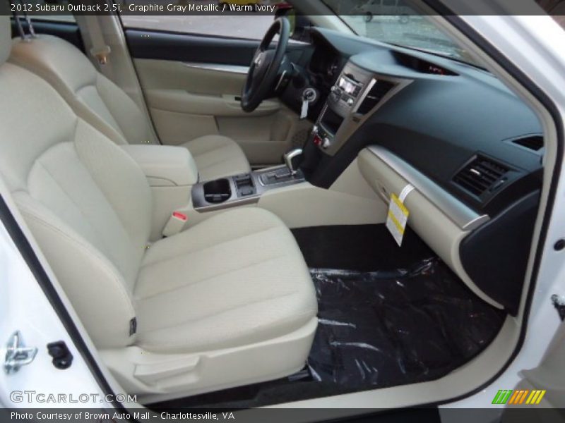 Graphite Gray Metallic / Warm Ivory 2012 Subaru Outback 2.5i