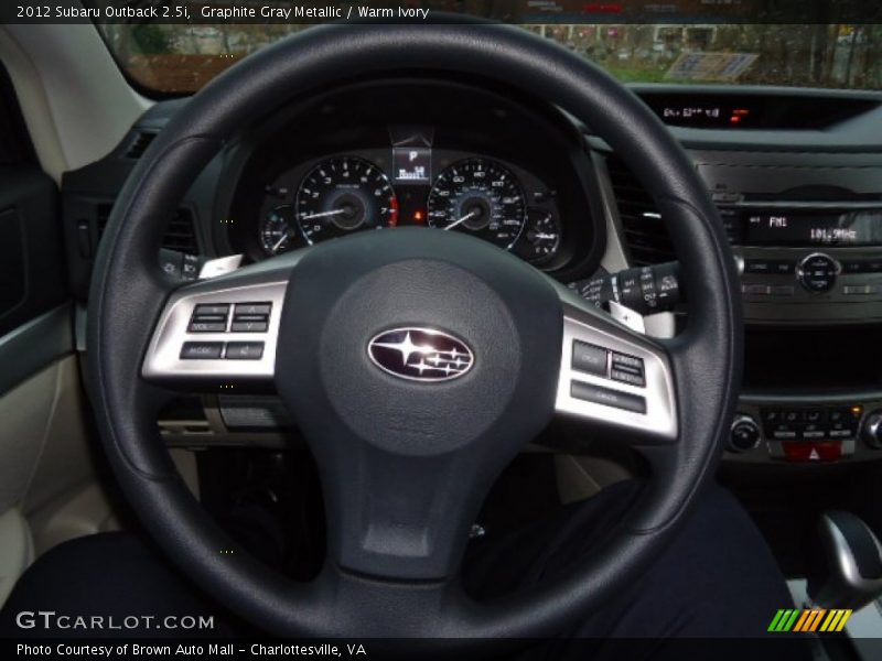 Graphite Gray Metallic / Warm Ivory 2012 Subaru Outback 2.5i