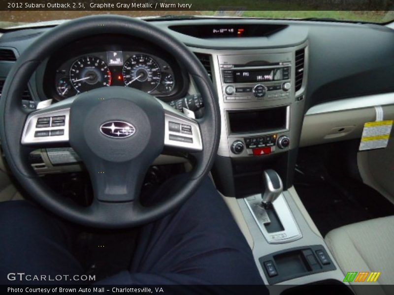 Graphite Gray Metallic / Warm Ivory 2012 Subaru Outback 2.5i