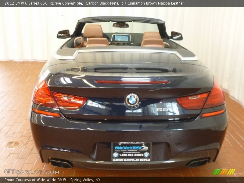 Carbon Black Metallic / Cinnamon Brown Nappa Leather 2012 BMW 6 Series 650i xDrive Convertible