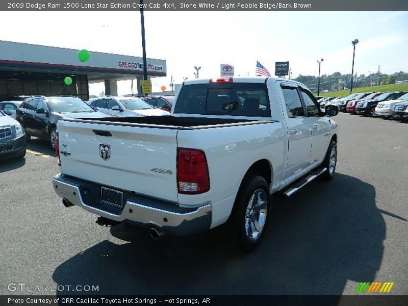 Stone White / Light Pebble Beige/Bark Brown 2009 Dodge Ram 1500 Lone Star Edition Crew Cab 4x4