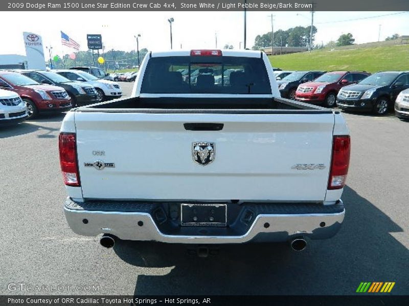 Stone White / Light Pebble Beige/Bark Brown 2009 Dodge Ram 1500 Lone Star Edition Crew Cab 4x4