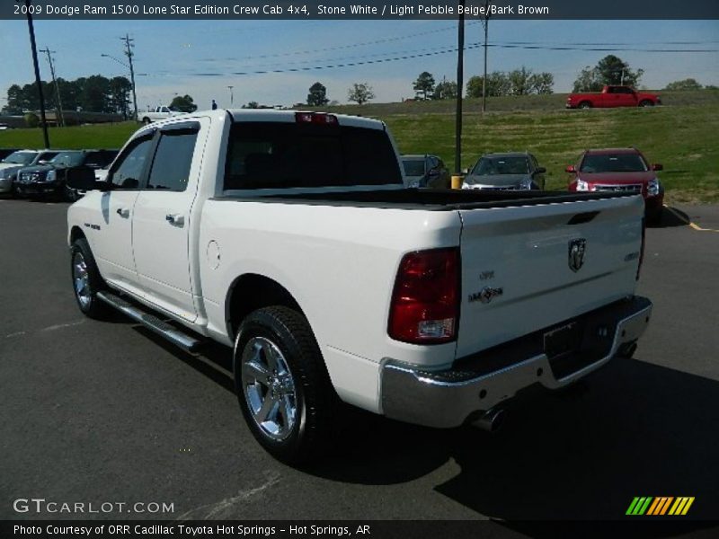 Stone White / Light Pebble Beige/Bark Brown 2009 Dodge Ram 1500 Lone Star Edition Crew Cab 4x4