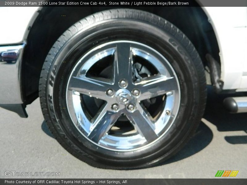Stone White / Light Pebble Beige/Bark Brown 2009 Dodge Ram 1500 Lone Star Edition Crew Cab 4x4