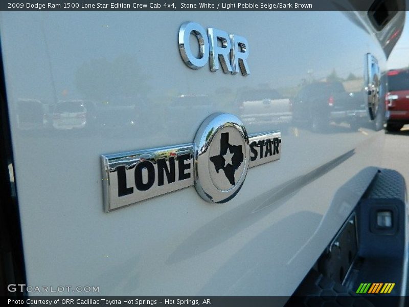 Stone White / Light Pebble Beige/Bark Brown 2009 Dodge Ram 1500 Lone Star Edition Crew Cab 4x4
