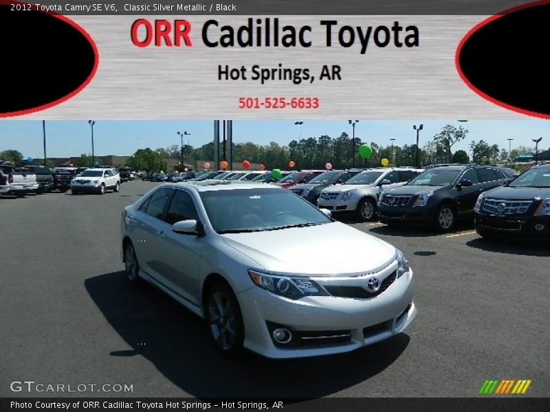 Classic Silver Metallic / Black 2012 Toyota Camry SE V6