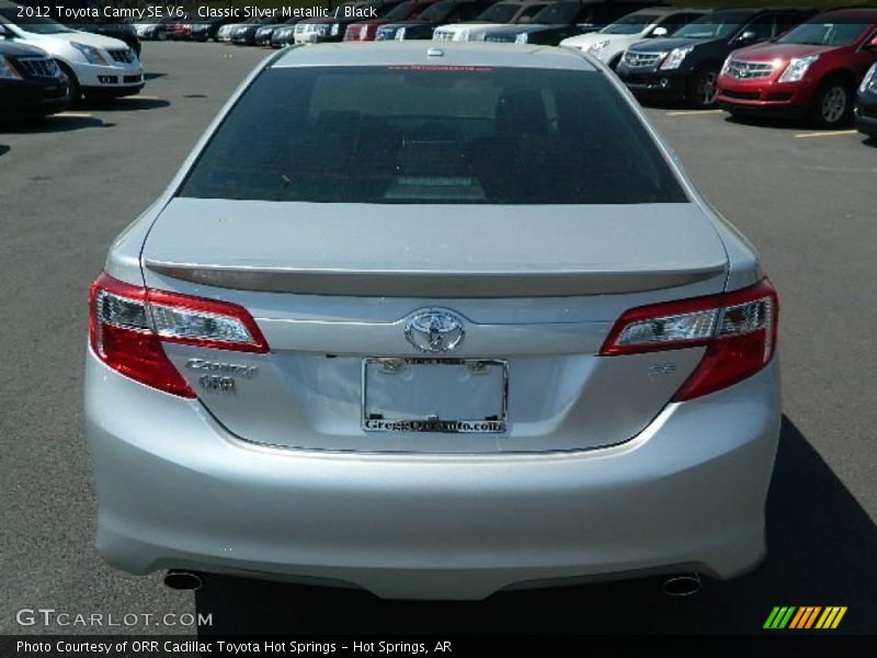 Classic Silver Metallic / Black 2012 Toyota Camry SE V6