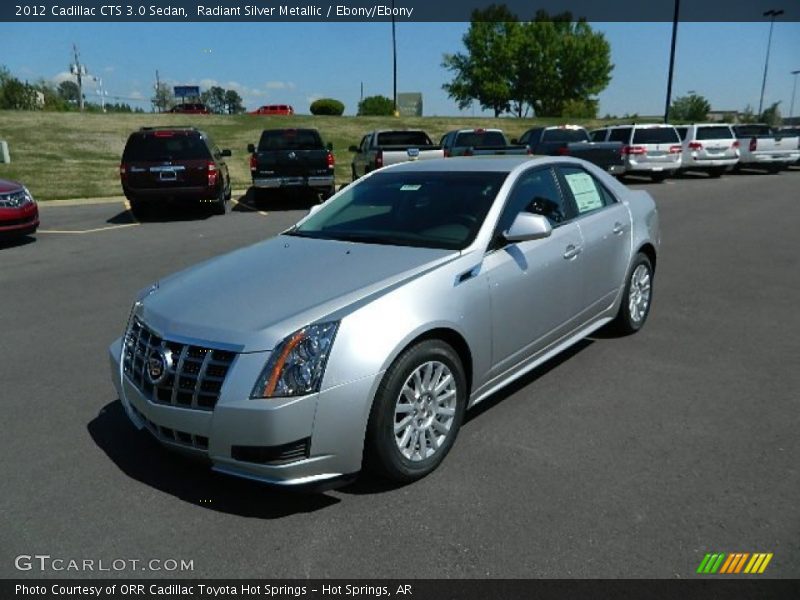 Radiant Silver Metallic / Ebony/Ebony 2012 Cadillac CTS 3.0 Sedan