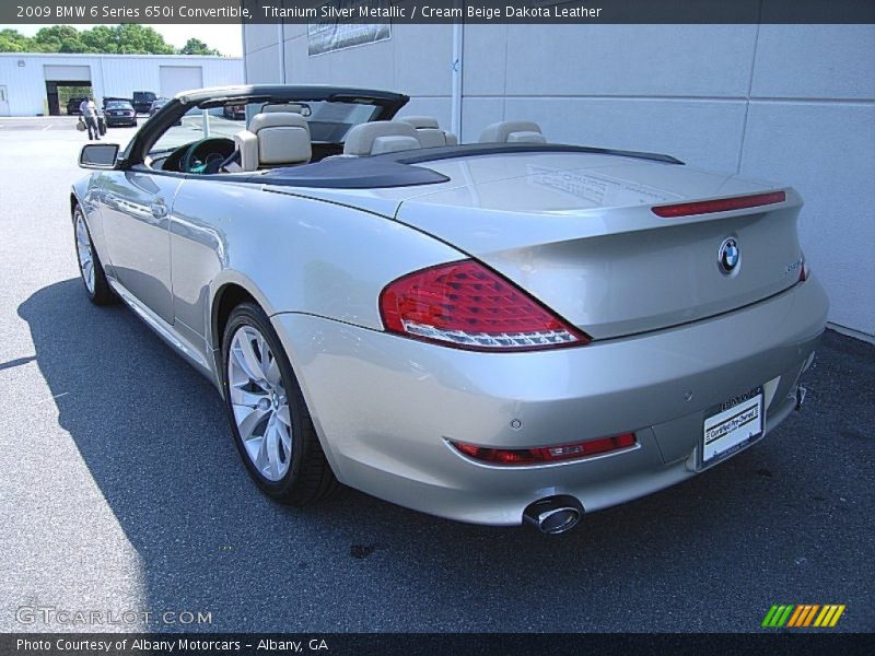 Titanium Silver Metallic / Cream Beige Dakota Leather 2009 BMW 6 Series 650i Convertible