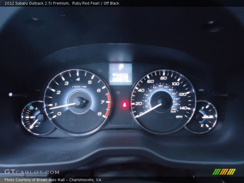 Ruby Red Pearl / Off Black 2012 Subaru Outback 2.5i Premium