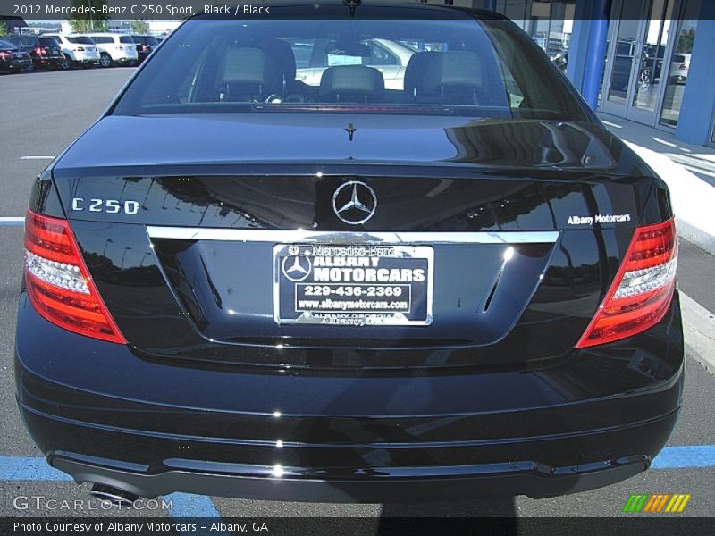 Black / Black 2012 Mercedes-Benz C 250 Sport