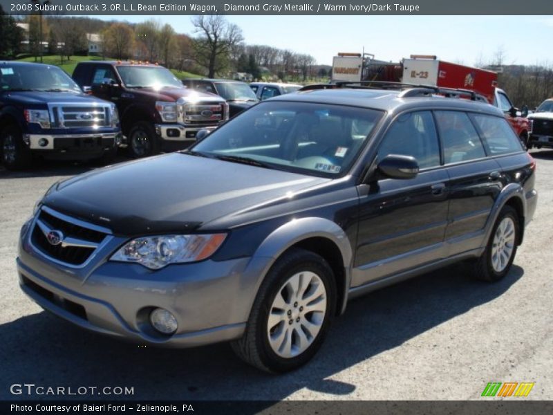 Diamond Gray Metallic / Warm Ivory/Dark Taupe 2008 Subaru Outback 3.0R L.L.Bean Edition Wagon