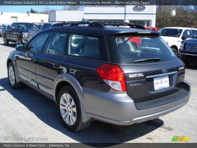 Diamond Gray Metallic / Warm Ivory/Dark Taupe 2008 Subaru Outback 3.0R L.L.Bean Edition Wagon
