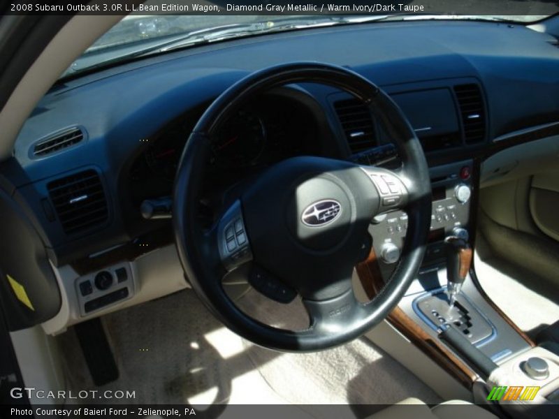 Diamond Gray Metallic / Warm Ivory/Dark Taupe 2008 Subaru Outback 3.0R L.L.Bean Edition Wagon
