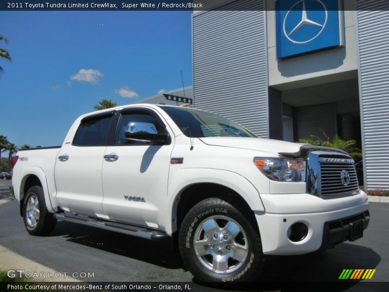 Super White / Redrock/Black 2011 Toyota Tundra Limited CrewMax