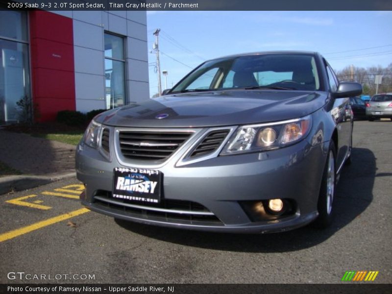 Titan Gray Metallic / Parchment 2009 Saab 9-3 2.0T Sport Sedan