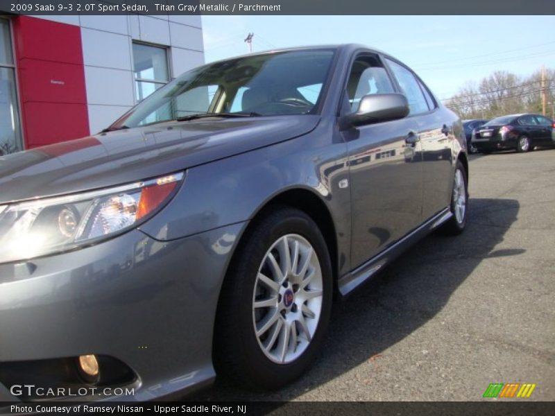 Titan Gray Metallic / Parchment 2009 Saab 9-3 2.0T Sport Sedan