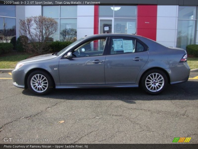 Titan Gray Metallic / Parchment 2009 Saab 9-3 2.0T Sport Sedan