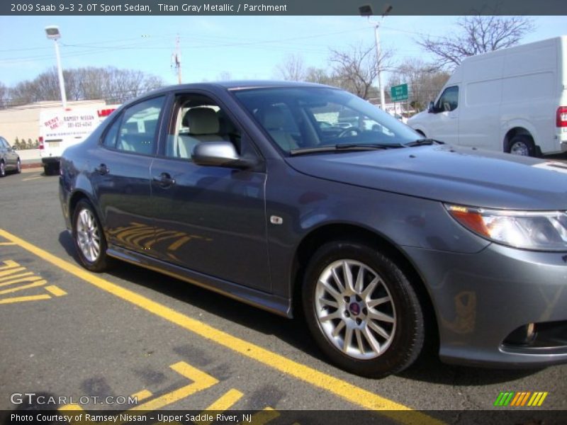 Titan Gray Metallic / Parchment 2009 Saab 9-3 2.0T Sport Sedan
