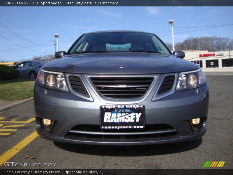 Titan Gray Metallic / Parchment 2009 Saab 9-3 2.0T Sport Sedan