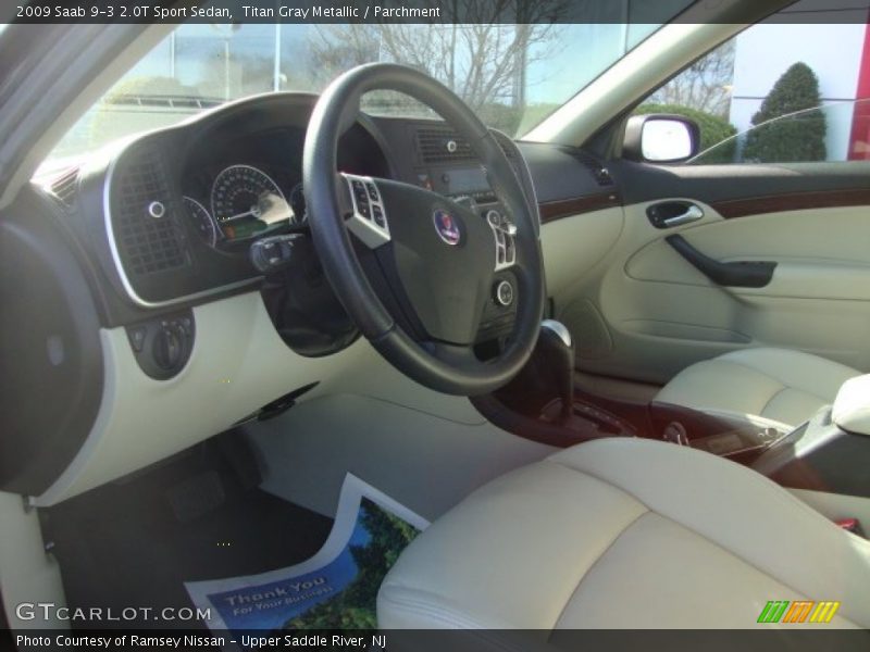 Titan Gray Metallic / Parchment 2009 Saab 9-3 2.0T Sport Sedan