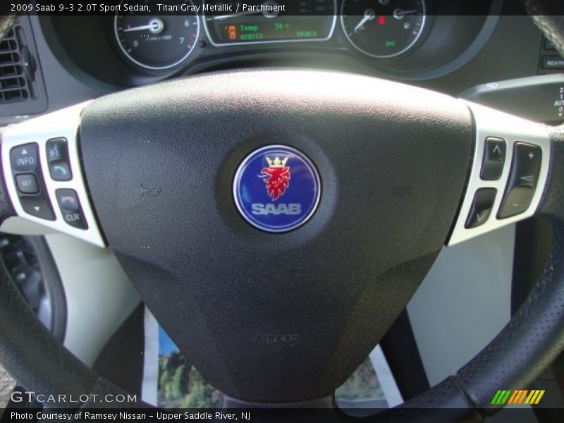Titan Gray Metallic / Parchment 2009 Saab 9-3 2.0T Sport Sedan