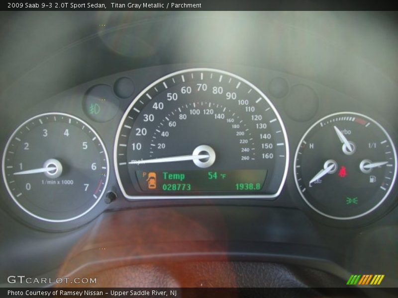 Titan Gray Metallic / Parchment 2009 Saab 9-3 2.0T Sport Sedan