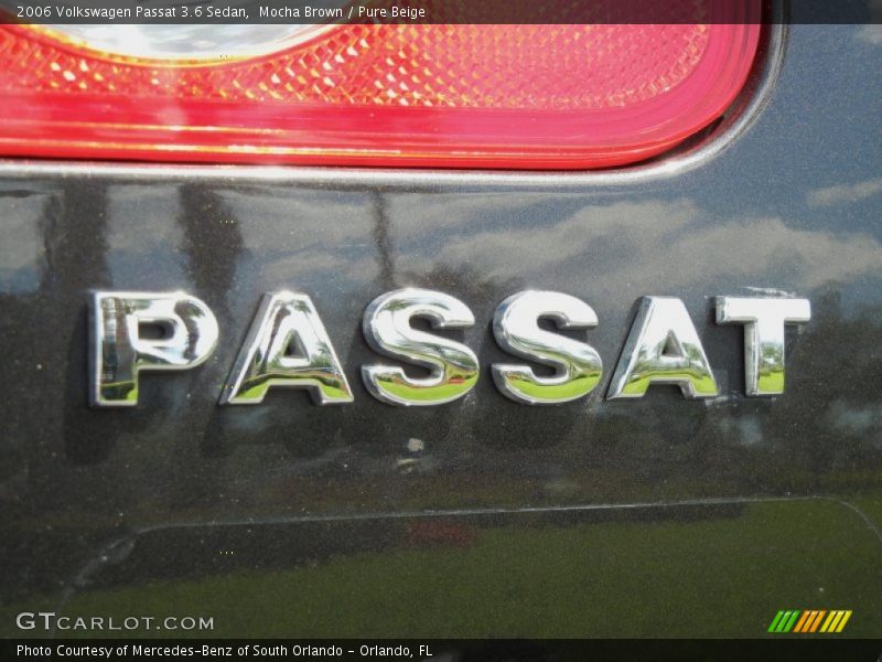 Mocha Brown / Pure Beige 2006 Volkswagen Passat 3.6 Sedan