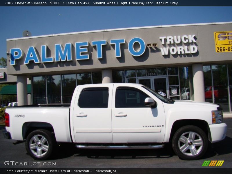 Summit White / Light Titanium/Dark Titanium Gray 2007 Chevrolet Silverado 1500 LTZ Crew Cab 4x4
