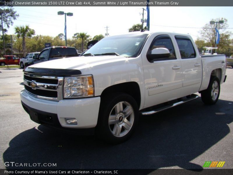 Summit White / Light Titanium/Dark Titanium Gray 2007 Chevrolet Silverado 1500 LTZ Crew Cab 4x4