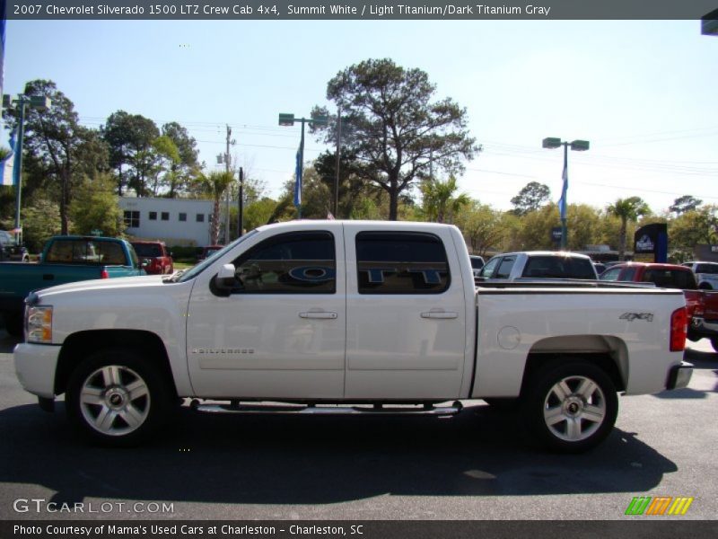 Summit White / Light Titanium/Dark Titanium Gray 2007 Chevrolet Silverado 1500 LTZ Crew Cab 4x4