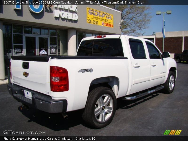 Summit White / Light Titanium/Dark Titanium Gray 2007 Chevrolet Silverado 1500 LTZ Crew Cab 4x4