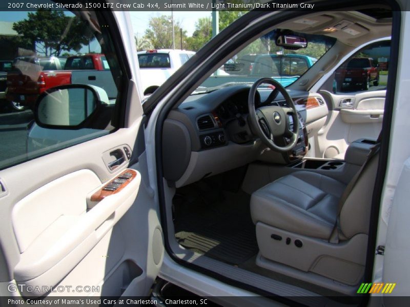 Summit White / Light Titanium/Dark Titanium Gray 2007 Chevrolet Silverado 1500 LTZ Crew Cab 4x4