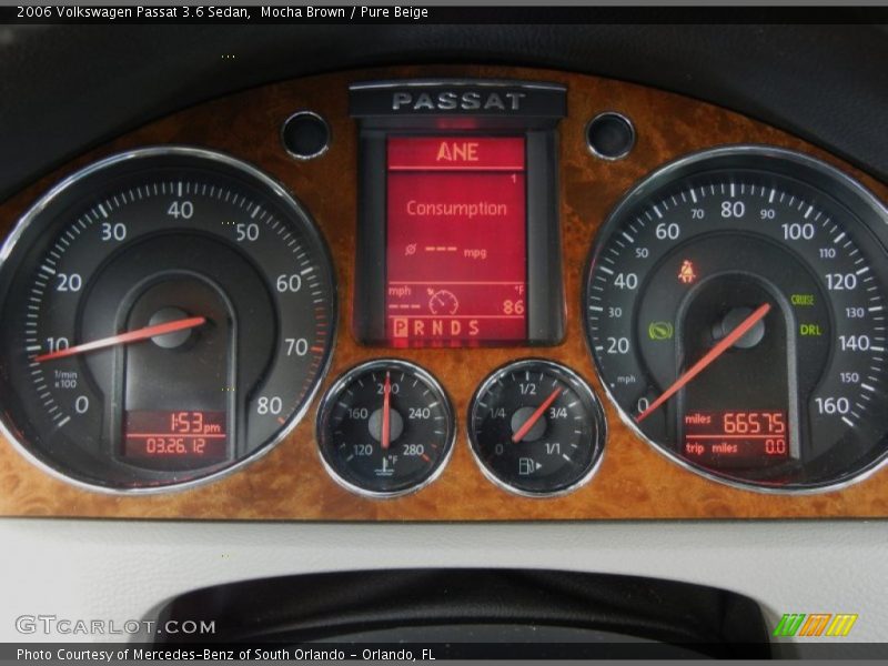  2006 Passat 3.6 Sedan 3.6 Sedan Gauges