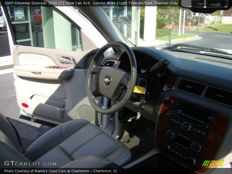 Summit White / Light Titanium/Dark Titanium Gray 2007 Chevrolet Silverado 1500 LTZ Crew Cab 4x4