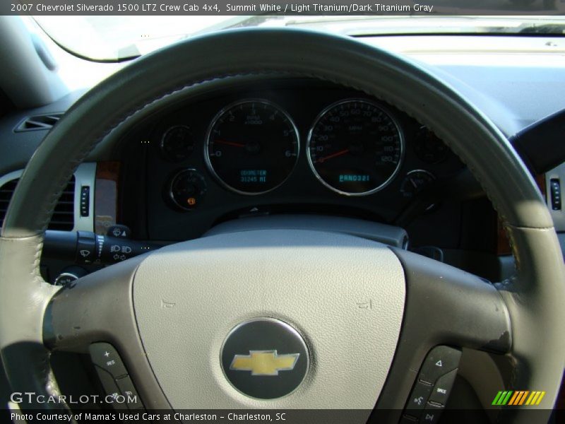 Summit White / Light Titanium/Dark Titanium Gray 2007 Chevrolet Silverado 1500 LTZ Crew Cab 4x4